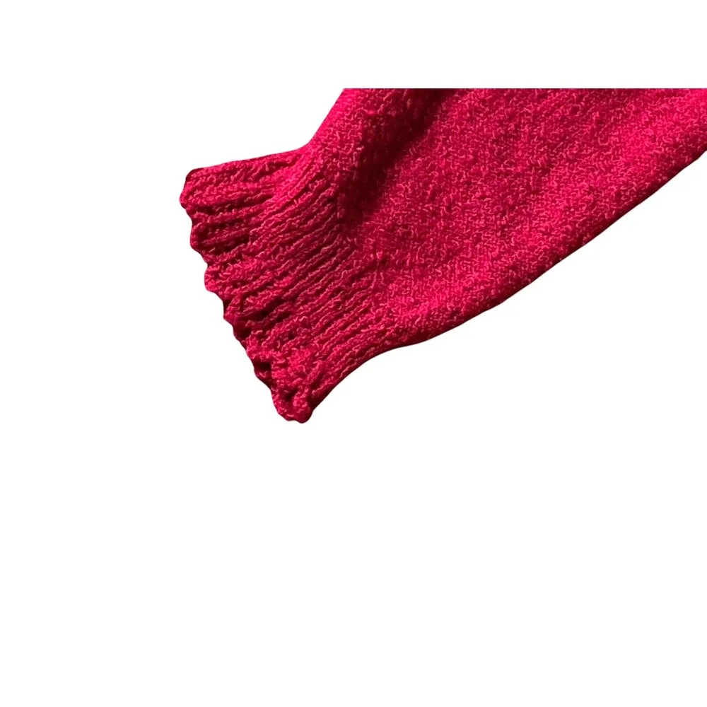 Vintage 70's‎ LeRoy Knitwear Womens Large Sweater V Neck Red Acrylic Nylon